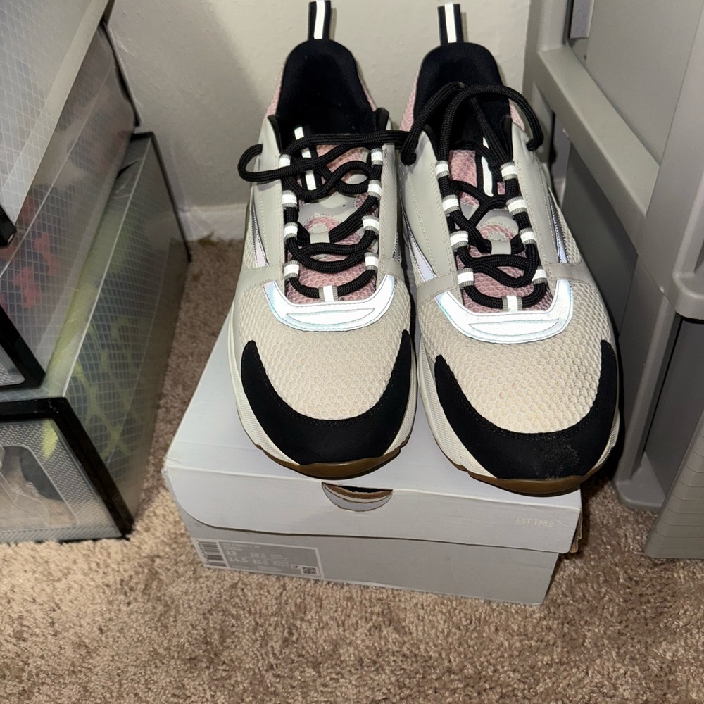 Puma Beige and Black Sneakers